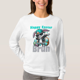 Camiseta Happy Easter Bruh, Easter Bunny Dabbing