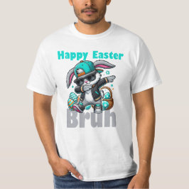 Camiseta Happy Easter Bruh, Easter Bunny Dabbing