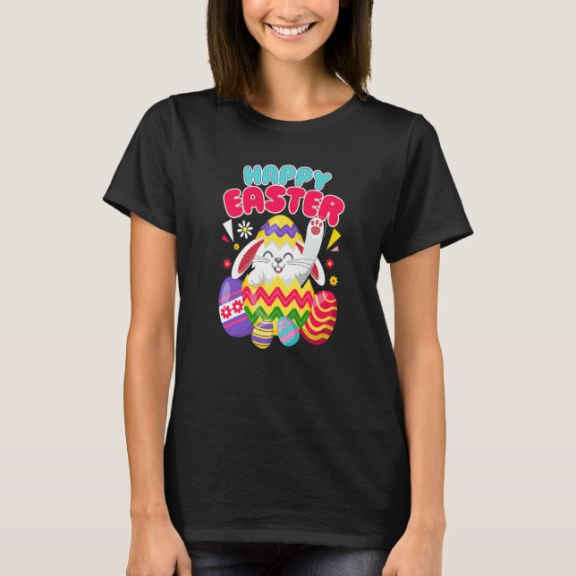 Camiseta Happy Easter Bunny Easter Eggs Men Women Kids (Anverso)