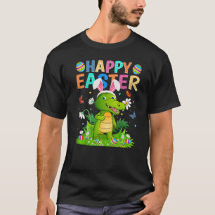 Camiseta Happy Easter Bunny Egg Funny Alligator Easter Sund