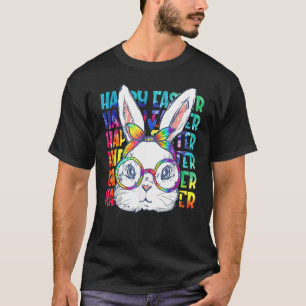 Camiseta Happy Easter Bunny Face Tie Dye