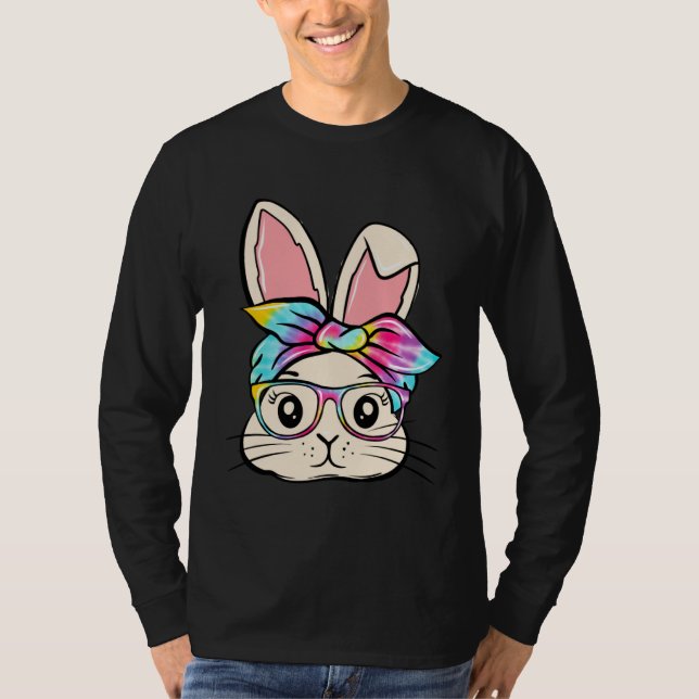 Camiseta Happy Easter  Bunny Glasses Rabbit Eggs Hunting Ti (Anverso)