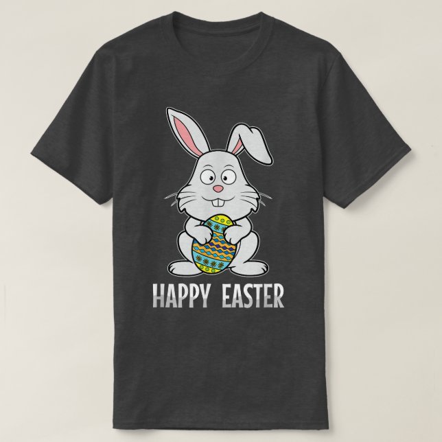 Camiseta Happy Easter Bunny Rabbit Egg Hunt Christian Holid (Diseño del anverso)