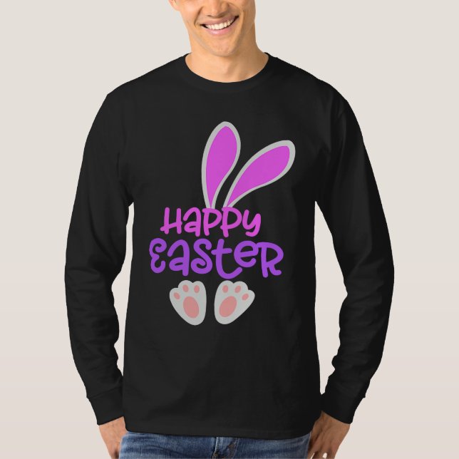 Camiseta Happy Easter Bunny Rabbit Egg Hunt Cute Ears Girls (Anverso)