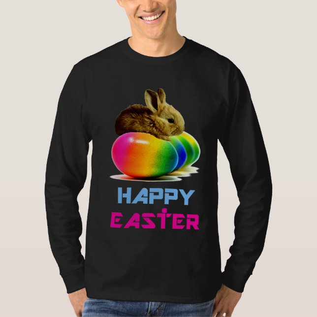 Camiseta Happy Easter Bunny Rabbit  Egg Hunt Girl Boy Women (Anverso)