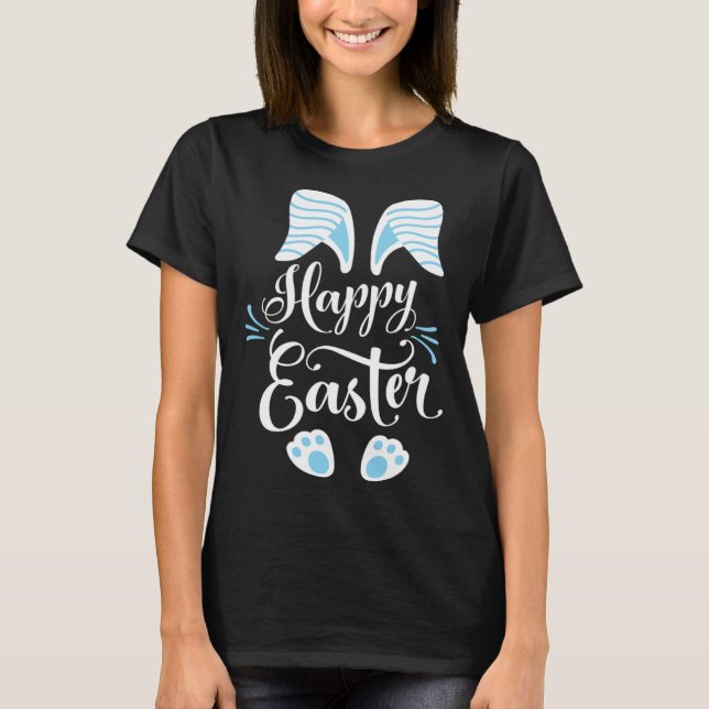 Camiseta Happy Easter Bunny Rabbit Face Easter Day Men Boys (Anverso)
