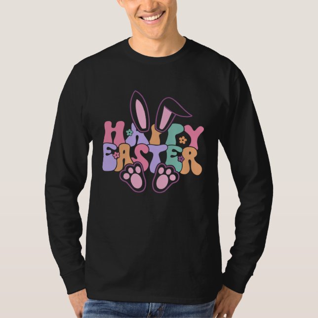 Camiseta Happy Easter Bunny Rabbit Face Funny Easter Day Wo (Anverso)