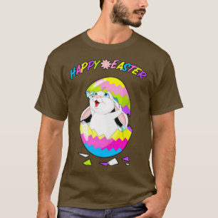 Camiseta Happy Easter Bunny Rabbit Face Funny Easter Day Wo