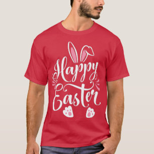 Camiseta Happy Easter Bunny Rabbit Face Funny Easter Day Wo