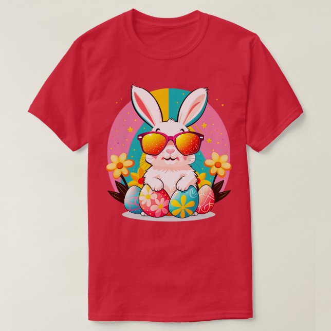 Camiseta Happy Easter Bunny Rabbit Face Funny Easter Day Wo (Diseño del anverso)