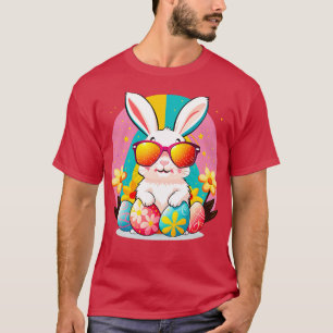 Camiseta Happy Easter Bunny Rabbit Face Funny Easter Day Wo
