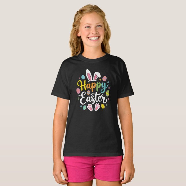 Camiseta Happy Easter Bunny Rabbit Funny Easter Day Women  (Anverso completo)
