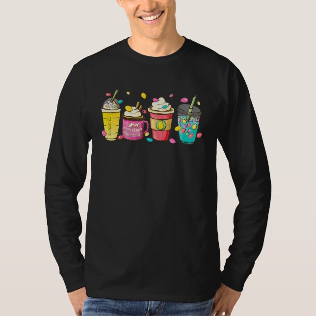 Camiseta Happy Easter Coffee  for Women Bunny Latte Easter  (Anverso)