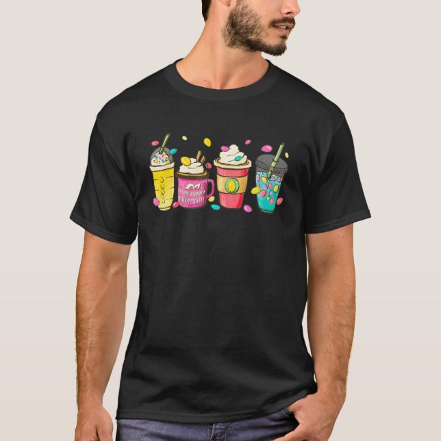 Camiseta Happy Easter Coffee  for Women Bunny Latte Easter  (Anverso)