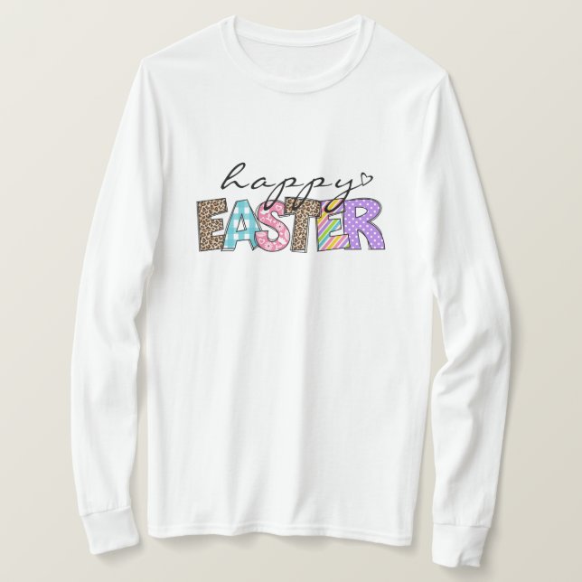 Camiseta Happy Easter Colorful Cute T-Shirt (Anverso del diseño)