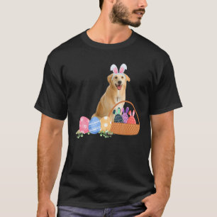 Camiseta Happy Easter Cute Bunny Dog Eggs Basket Men Women
