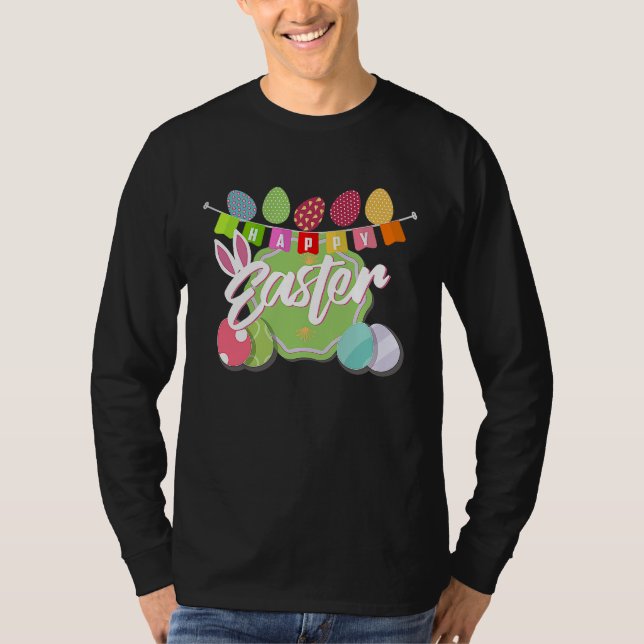 Camiseta Happy Easter  Cute Bunny Egg Hunt For Boys Girls (Anverso)
