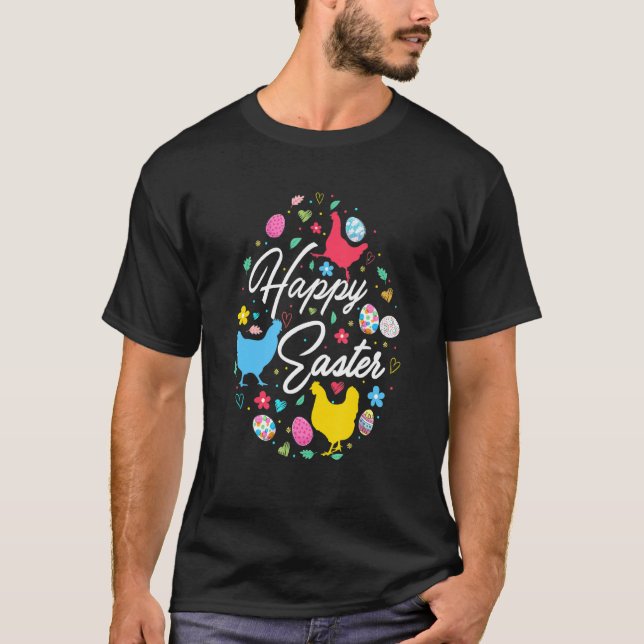 Camiseta Happy Easter Cute Easter Shape Collection Ch (Anverso)