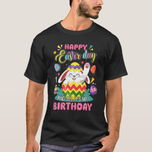 Camiseta Happy Easter Day And Yes It's My Birthday Cute Bun