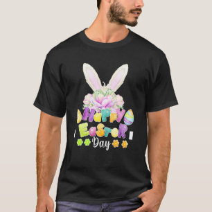 Camiseta Happy Easter Day Cute Bunny Face Rabbit Bow 2022 2