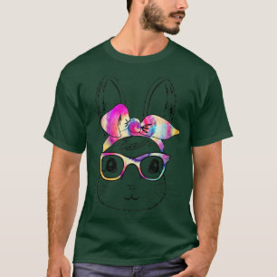 Camiseta Happy Easter Day Cute Bunny Rabbit Face Tie Dye Gl