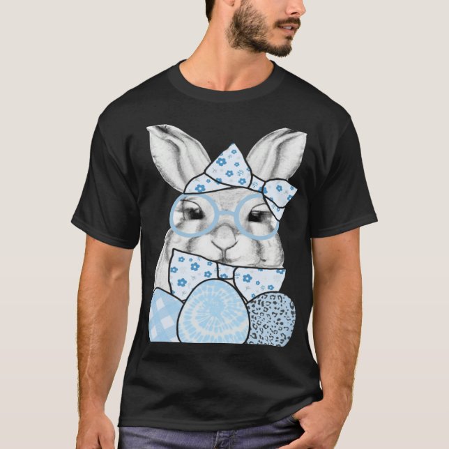 Camiseta Happy Easter Day Cute Bunny Rabbit Face Tie Dye Gl (Anverso)