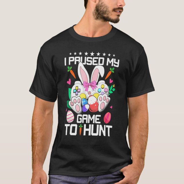 Camiseta Happy Easter Day Easter Eggs Bunny Game Controller (Anverso)