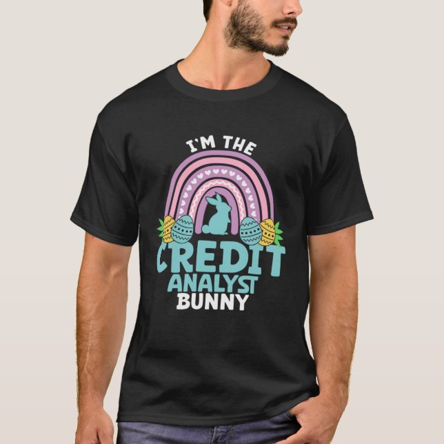 Camiseta Happy Easter Day I m the Credit Analyst Bunny (Anverso)