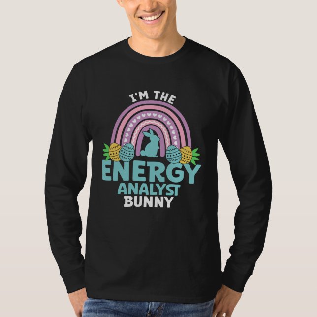 Camiseta Happy Easter Day I m the Energy Analyst Bunny (Anverso)