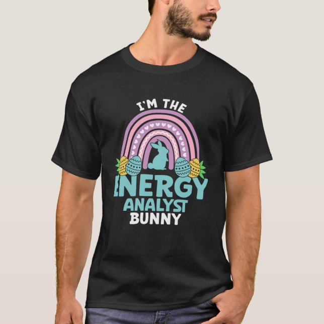 Camiseta Happy Easter Day I m the Energy Analyst Bunny (Anverso)