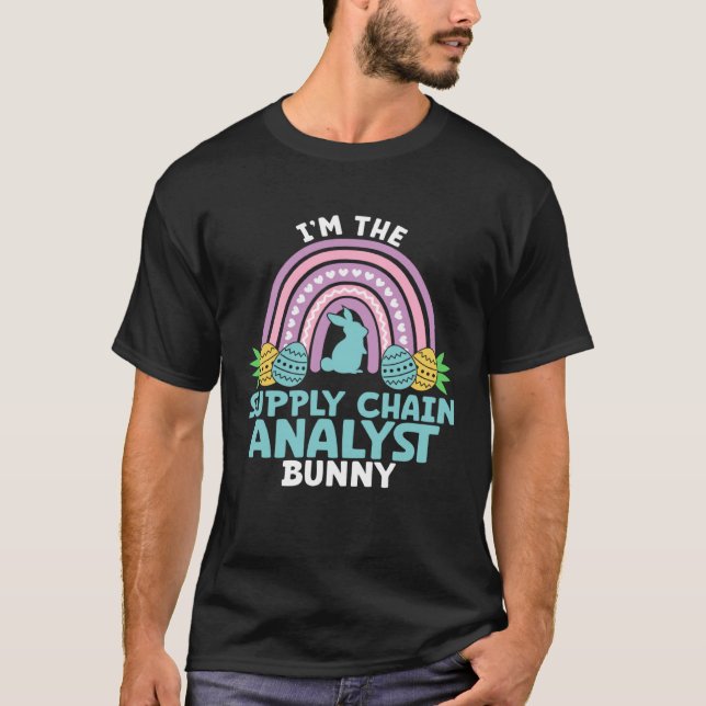 Camiseta Happy Easter Day I m the Supply Chain Analyst Bunn (Anverso)