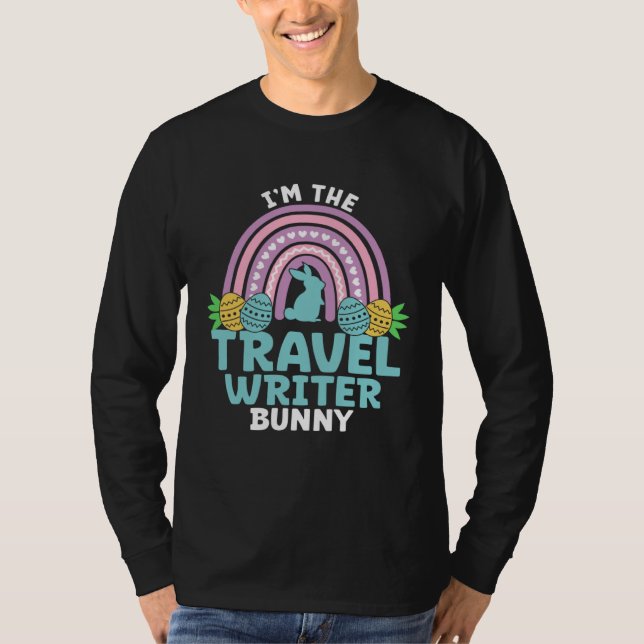 Camiseta Happy Easter Day I m the Travel Writer Bunny (Anverso)
