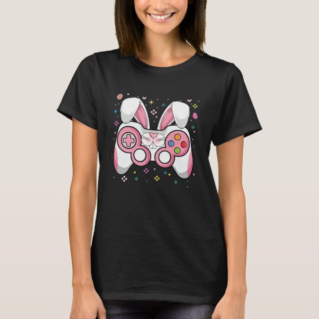 Camiseta Happy Easter Day Video Game Bunny Egg Boys Kids Me (Anverso)