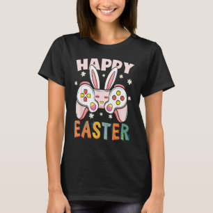 Camiseta Happy Easter Day Video Game Controller Bunny Egg B