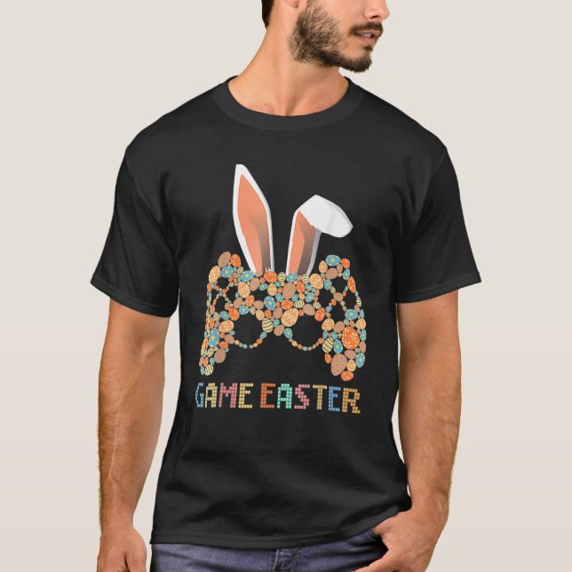 Camiseta Happy Easter Day Video Game Controller Bunny Gamer (Anverso)