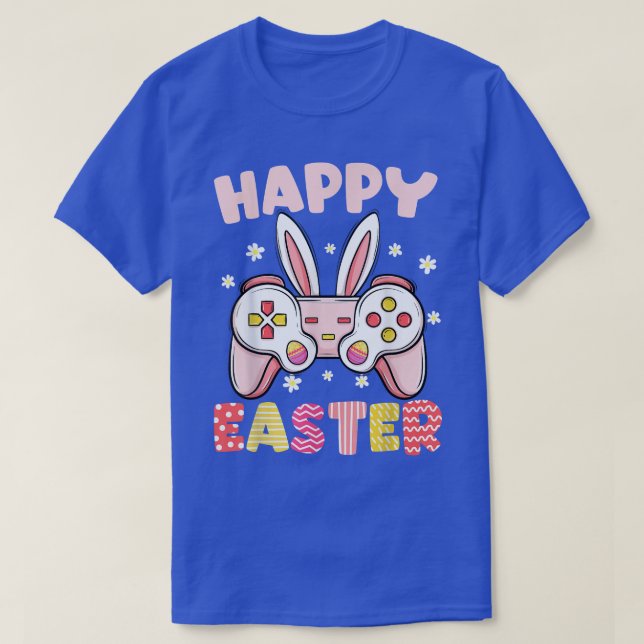 Camiseta Happy Easter Day Video Game Controller Bunny Gamer (Diseño del anverso)