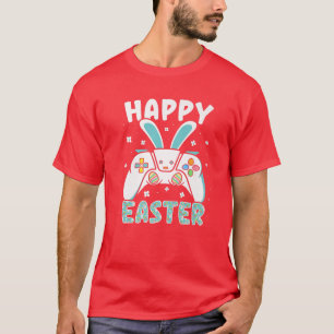 Camiseta Happy Easter Day Video Game Controller Bunny Gamer