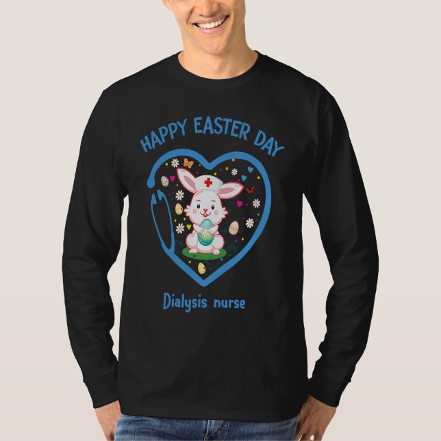 Camiseta Happy Easter Dialysis nurse  Cute nurse Easter Day (Anverso)