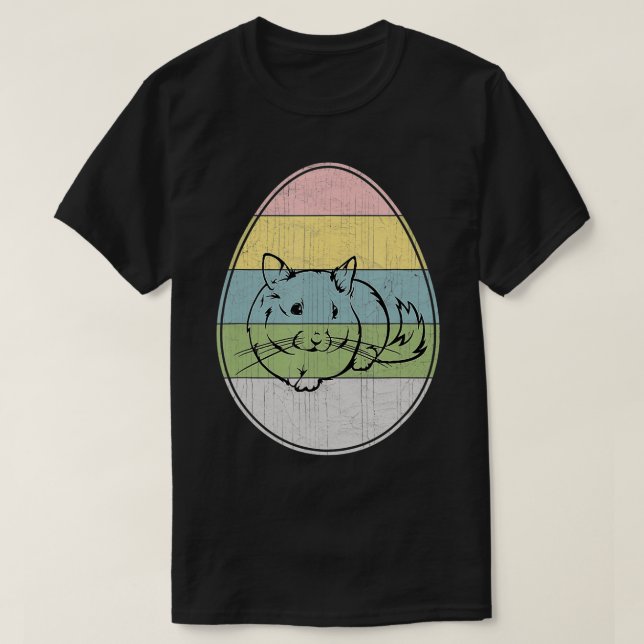 Camiseta Happy Easter Egg Chinchilla Graphic Easter Day Chi (Diseño del anverso)