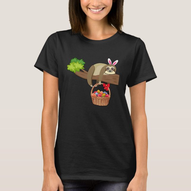 Camiseta Happy Easter Egg Hunt With Sloth (Anverso)
