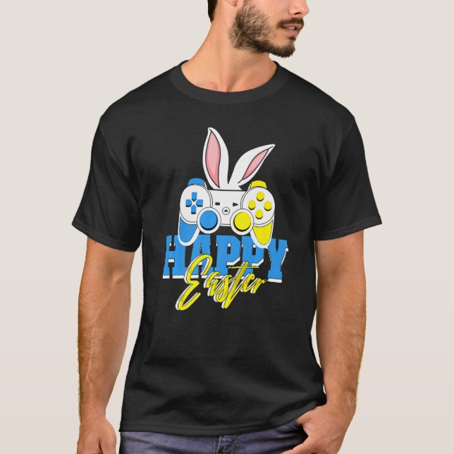 Camiseta Happy Easter Gamer Bunny Rabbit Gaming Controller (Anverso)