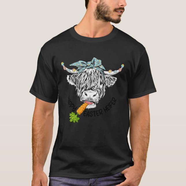Camiseta Happy Easter Heifer  CowFarmer Easter Day Women Gi (Anverso)