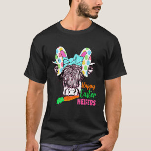 Camiseta Happy Easter Heifer Highland Cow Heifer