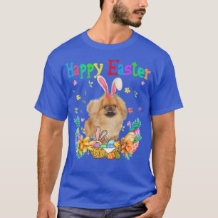 Camiseta Happy Easter Pekingese Bunny Pekingese Eggs