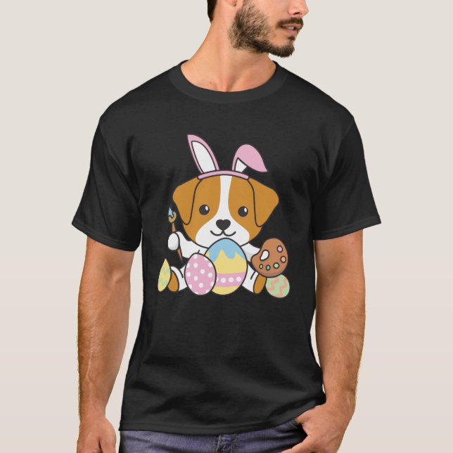 Camiseta Happy Easter Sweet Jack Russell For Easter With Ea (Anverso)