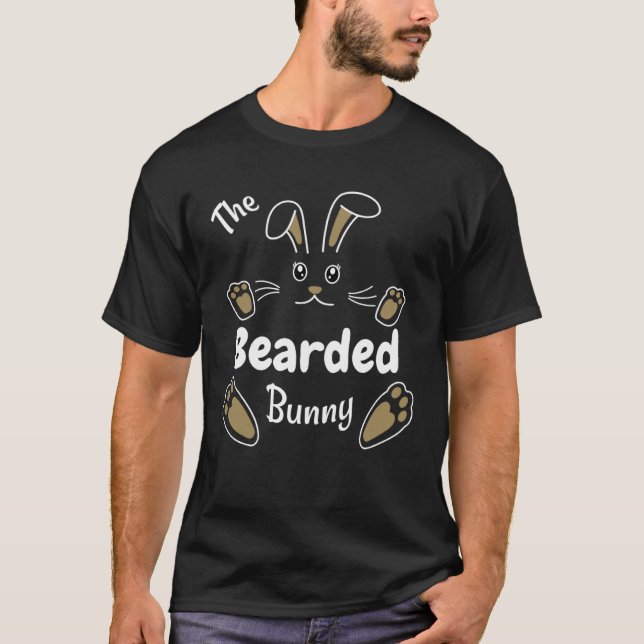 Camiseta Happy Easter The Bearded Bunny  Matching Family Ea (Anverso)