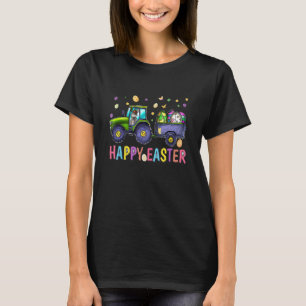 Camiseta Happy Easter Tractor Bunny Eggs Toddler Boy Chica 