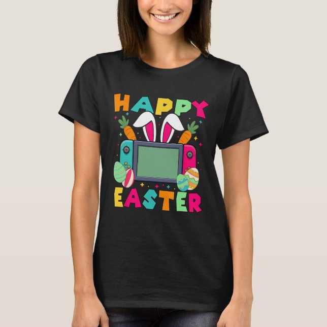 Camiseta Happy Easter Video Game Bunny Gaming Controller Ga (Anverso)