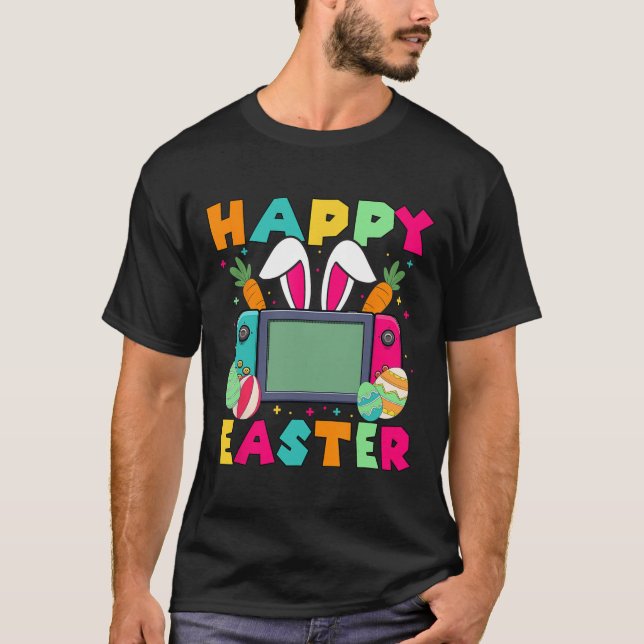 Camiseta Happy Easter Video Game Bunny Gaming Controller Ga (Anverso)