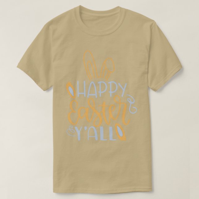 Camiseta Happy Easter Y all (Diseño del anverso)